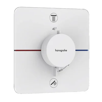 Hansgrohe ShowerSelect Comfort - zemapmetuma termostata maisītājs, 2 patērētājiem, balts matēts 15583700