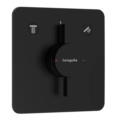 Hansgrohe DuoTurn Q - zemapmetuma maisītājs 2 patērētājiem, matēti melns 75414670