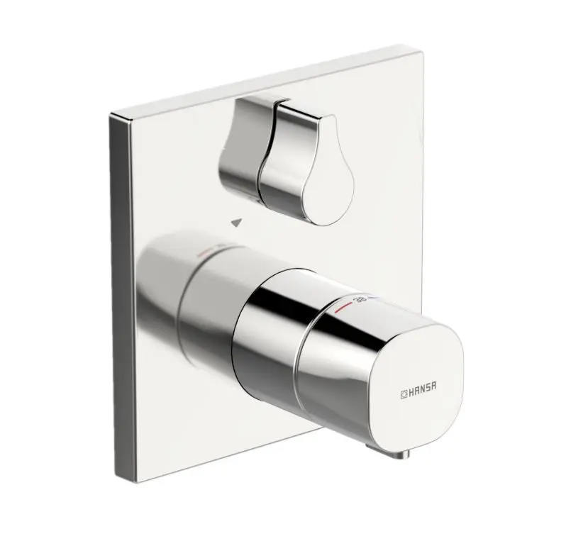 Hansa Living - termostata vannas maisītājs - zemapmetuma, pārslēgs 2 patērētājiem, hroms 81149562