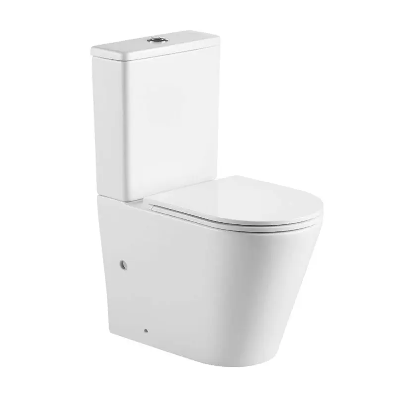 Mereo - WC kombis ar SoftClose sēdekli, Vario noteci, Rimless, balts VSD91T1