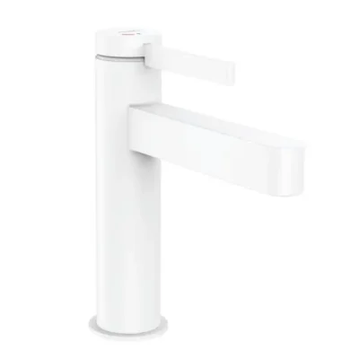 Hansgrohe Finoris - izlietnes maisītājs, ar noteces komplektu, CoolStart, EcoSmart, matēti balts 76025700