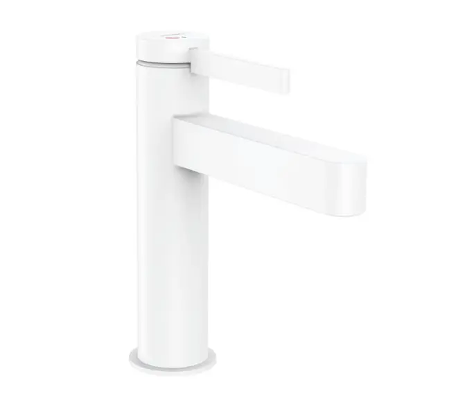 Hansgrohe Finoris - izlietnes maisītājs, ar noteces komplektu, CoolStart, EcoSmart, matēti balts 76025700