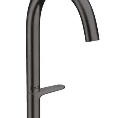 Axor One - izlietnes maisītājs ar Push-Open noteces komplektu, EcoSmart, CoolStart, birstēts melns hroms 48020340