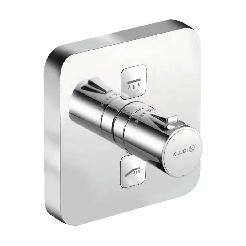 Kludi Push - zemapmetuma termostata maisītājs 2 patērētājiem, hromēts 389110538