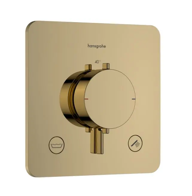 Hansgrohe Ecostat Comfort Q - zemapmetuma termostata maisītājs, 2 patērētājiem, pulēta zelta apdare 33717990