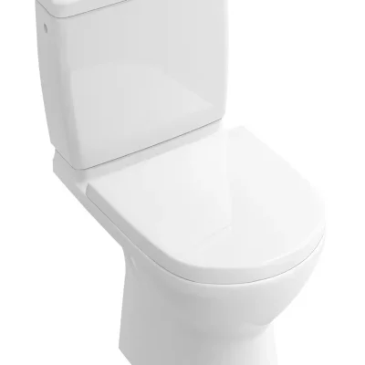 Villeroy & Boch O.novo - grīdas dziļās skalošanas WC kombinācijai Compact, horizontāls izvads, DirectFlush, CeramicPlus, Alpu balts 5689R0R1