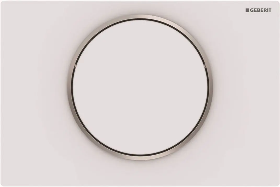 Geberit Sigma10 - vadības plate SIGMA10, balts matēts / nerūsējošais tērauds 115.758.JT.5