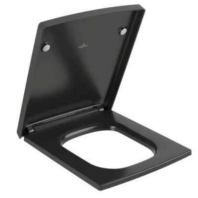 Villeroy & Boch Memento 2.0 - WC sēdeklis, SoftClosing, QuickRelease, Pure Black 8M24S1R7