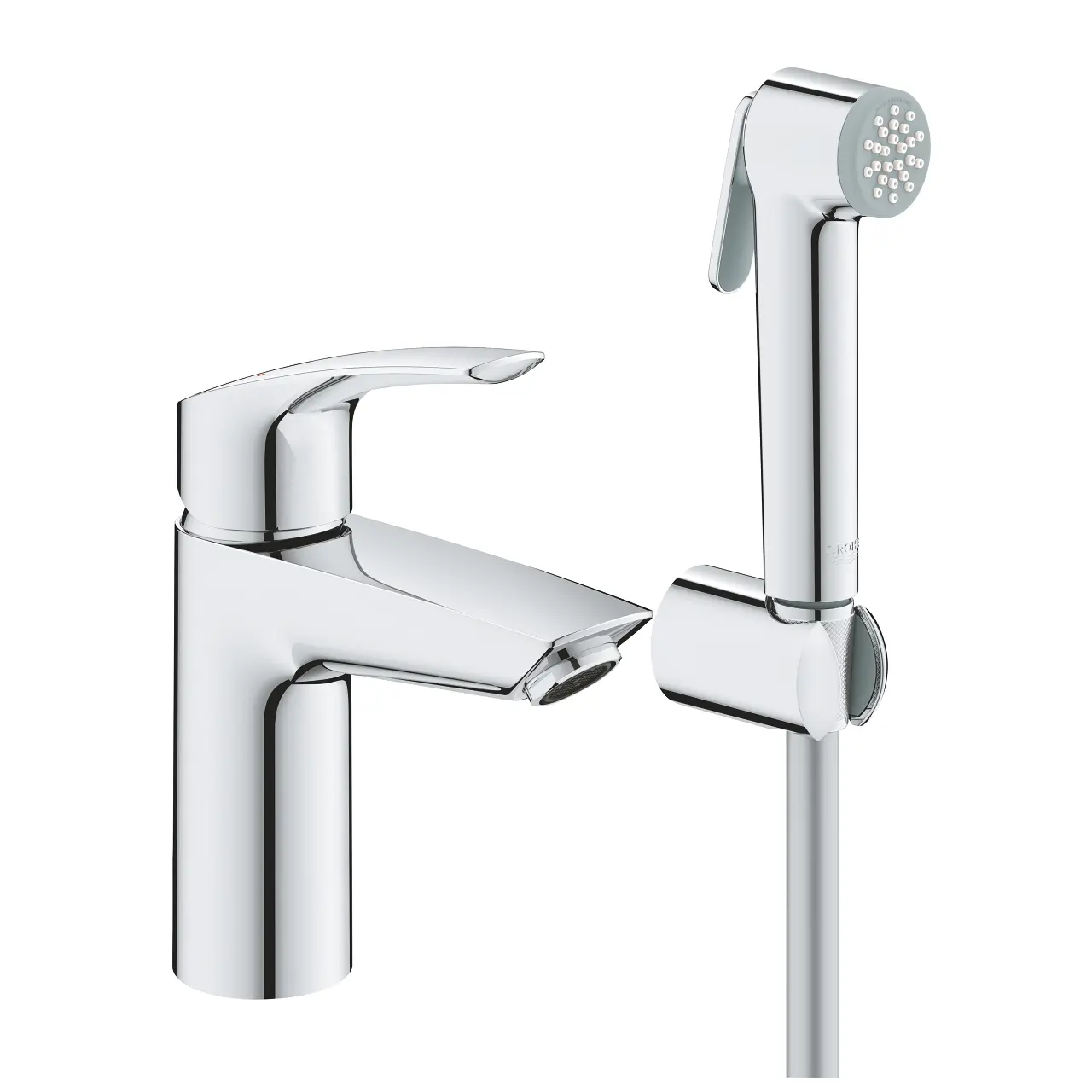 Grohe Eurosmart - izlietnes maisītājs ar bidē dušu, hroms 23124003