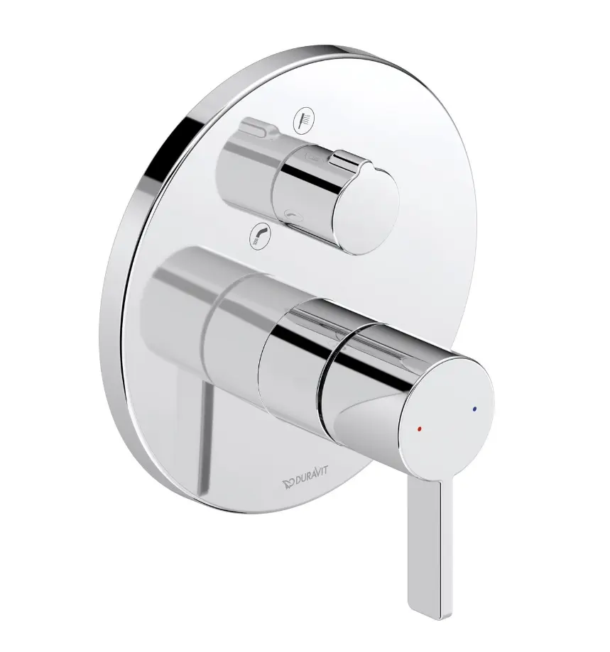 Duravit D-Neo - zemapmetuma maisītājs, 2 patērētājiem, hroms DE5210012010