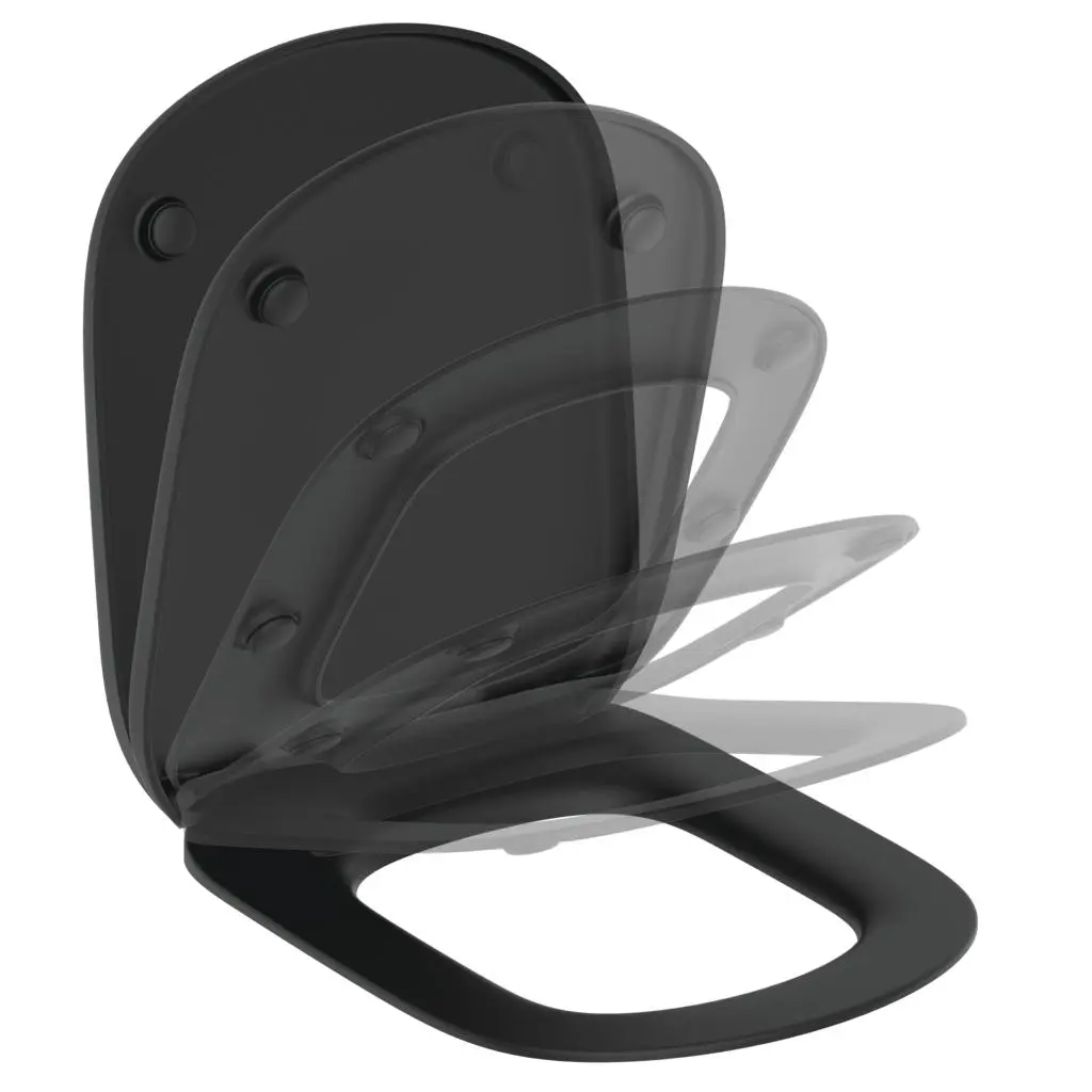 Ideal Standard Tesi - WC sēdeklis softclose, melns T3529V3
