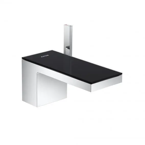 Axor MyEdition - izlietnes maisītājs, ar noteces komplektu Push-Open, hroms / melns stikls 47010600