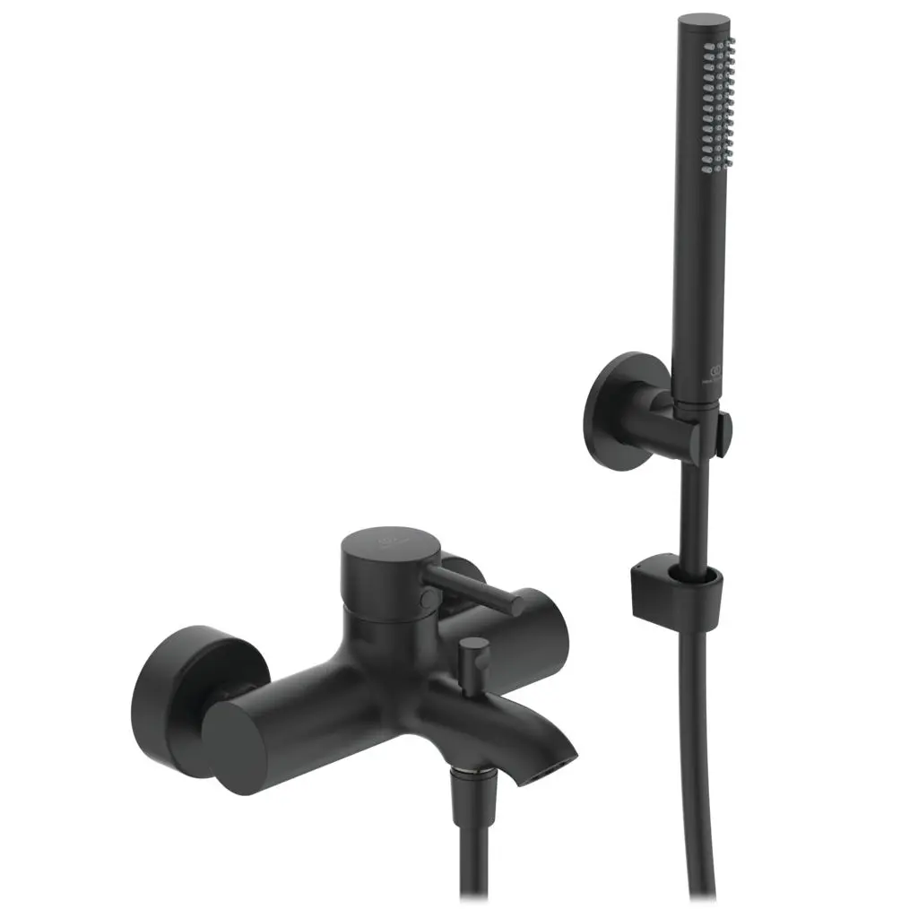 Ideal Standard CeraLine - vannas sienas maisītājs ar piederumiem, melns BC270XG