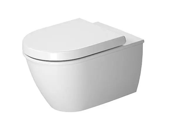Duravit Darling New - pie sienas stiprināms WC, Rimless, ar WonderGliss, Alpu balts 25570900001