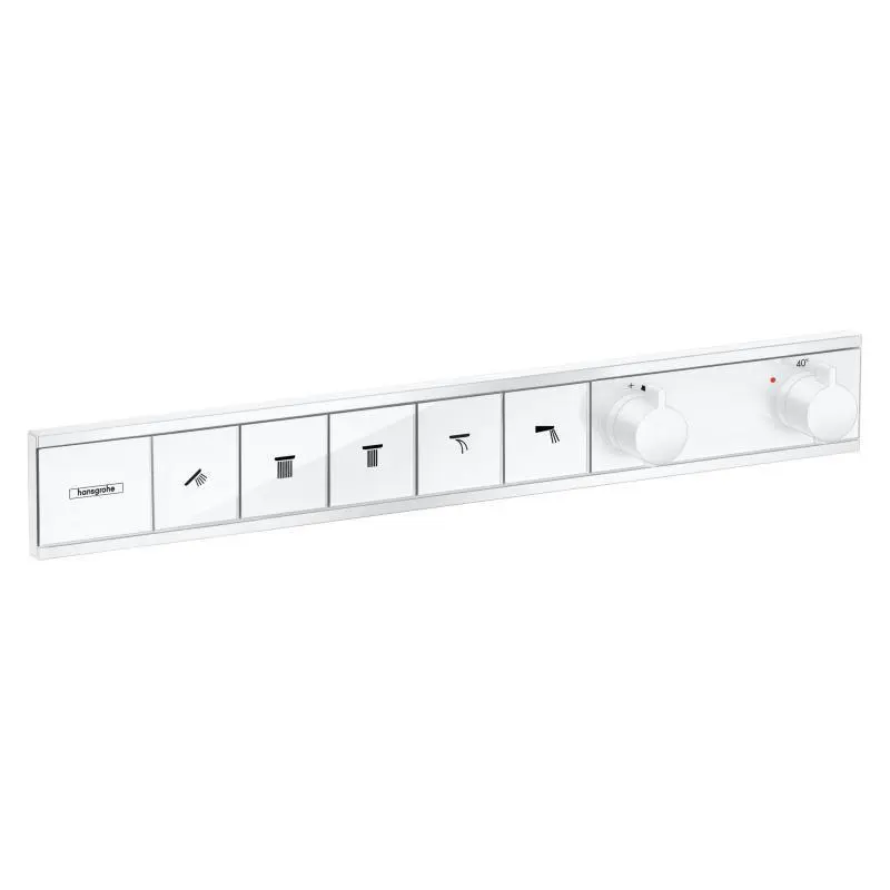 Hansgrohe RainSelect - zemapmetuma maisītājs 5 patērētājiem, balti matēts 15384700