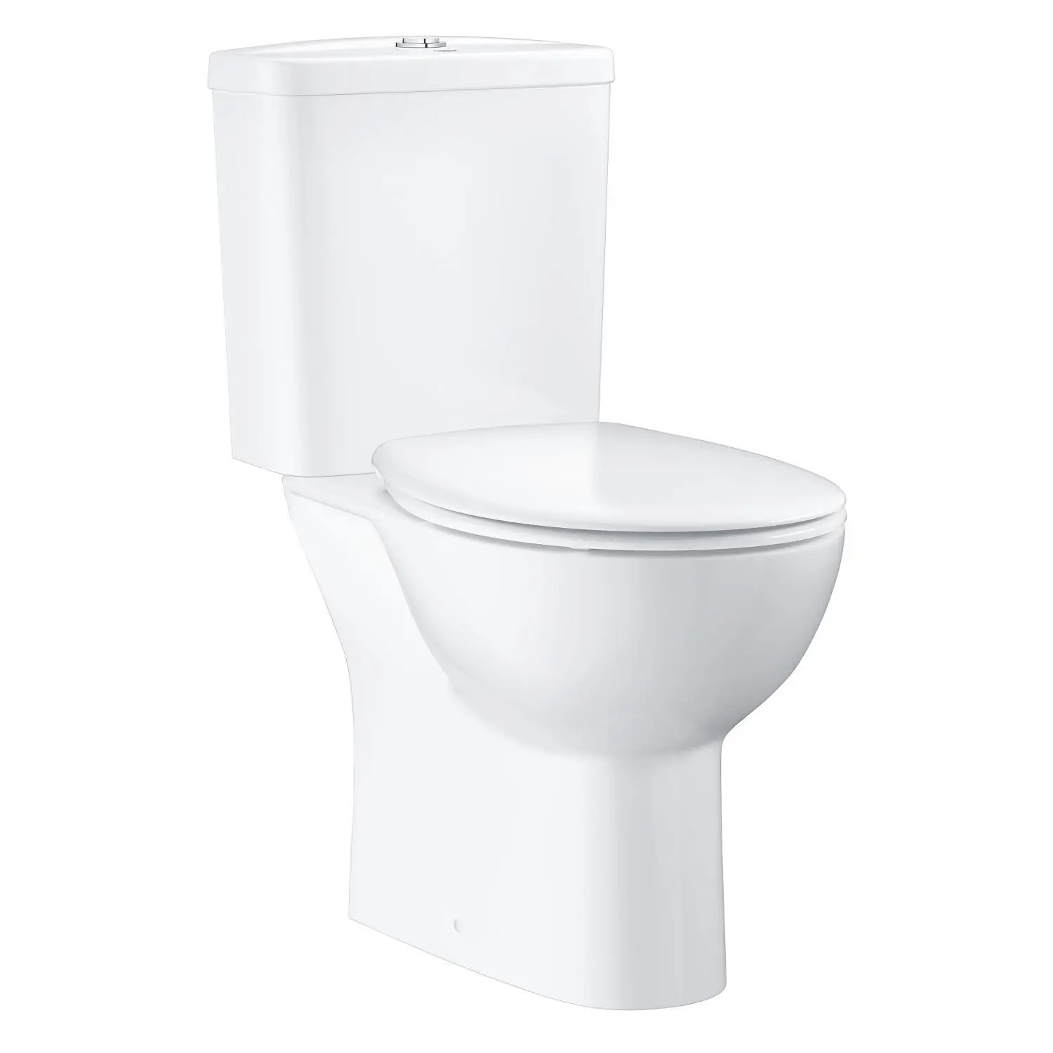 Grohe Bau Ceramic - komplekts - stāvošā WC kombinācija ar skalošanas tvertni + WC sēdeklis SoftClose, Rimless, Alpu balts 39604000