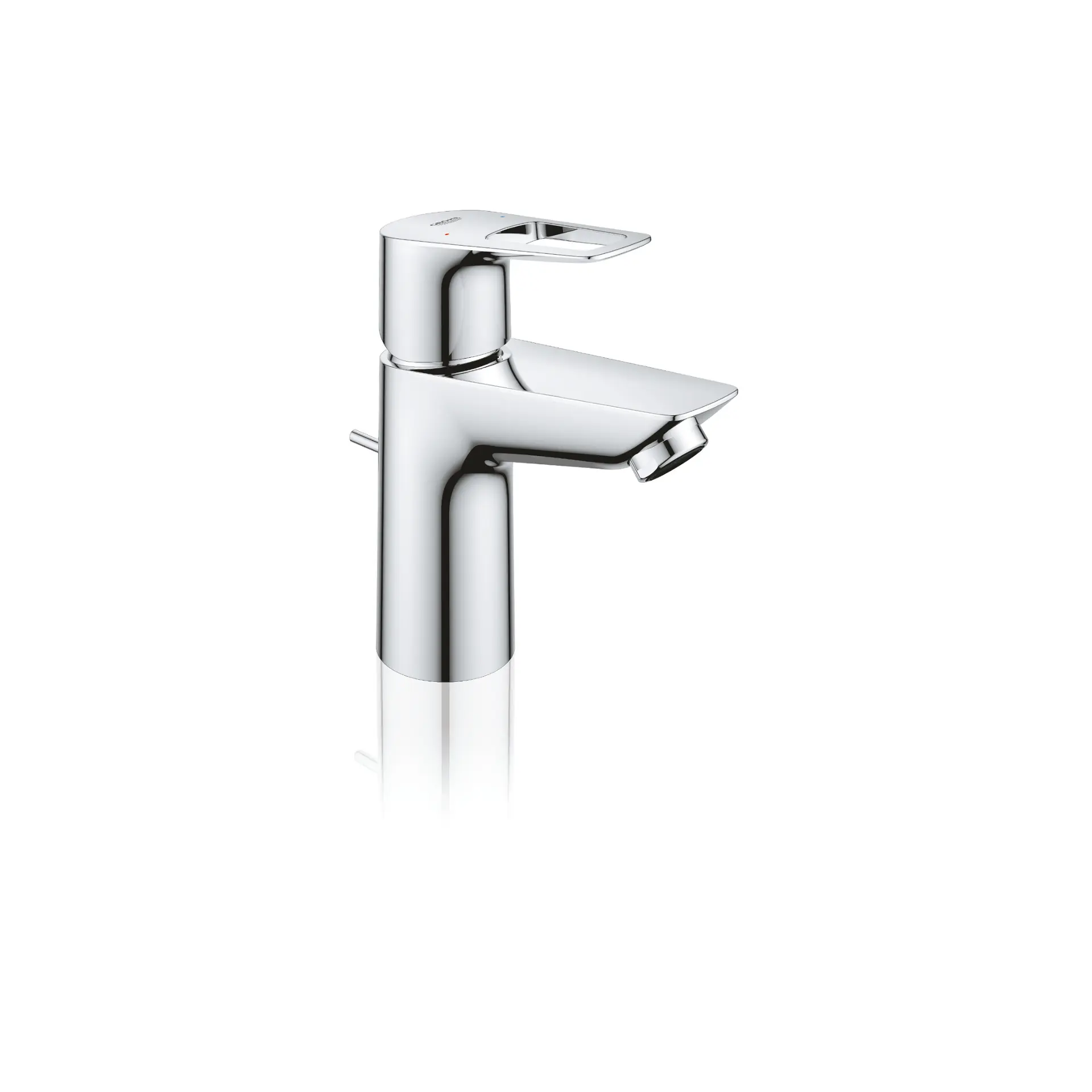 Grohe BauLoop - izlietnes maisītājs ar noteces vārstu, hroms 32814001