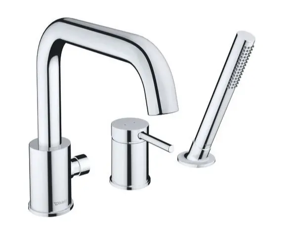 Duravit Circle - vannas malas maisītājs, 3 caurumu montāža, hroms CE5260000010
