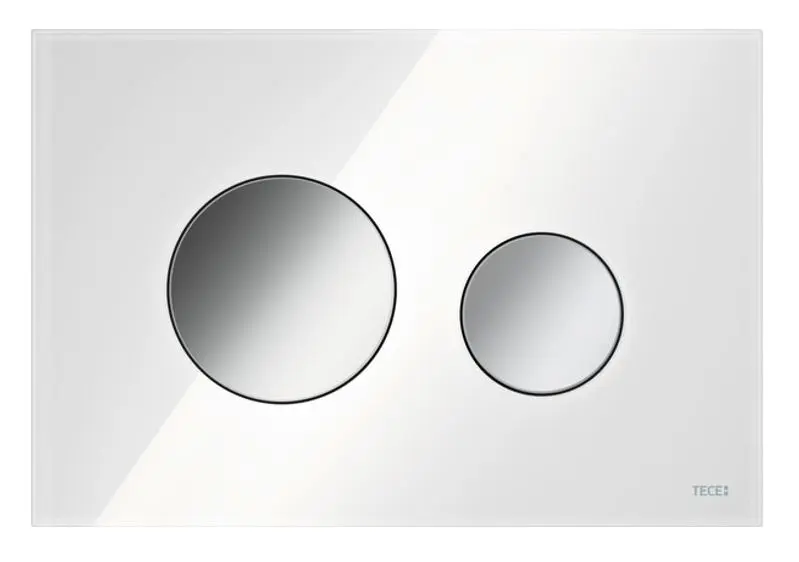 Tece TECEloop - WC vadības plate, stikls balts/hroms spīdīgs 9240660
