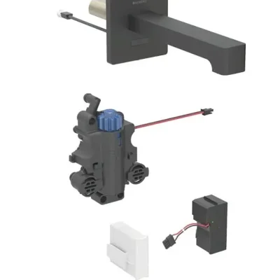 Geberit Brenta - elektronisks termostata izlietnes maisītājs, zemapmetuma, darbība no tīkla, easy to clean, matēti melns 116.277.14.1