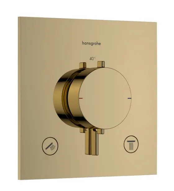 Hansgrohe Ecostat Comfort E - zemapmetuma termostata maisītājs, 2 patērētājiem, pulēta zelta apdare 33711990