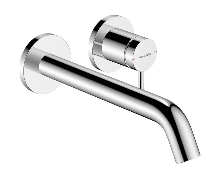 Hansgrohe Tecturis S - zemapmetuma izlietnes maisītājs, ar noteces komplektu, 2 caurumu montāža, EcoSmart, hroms 73351000