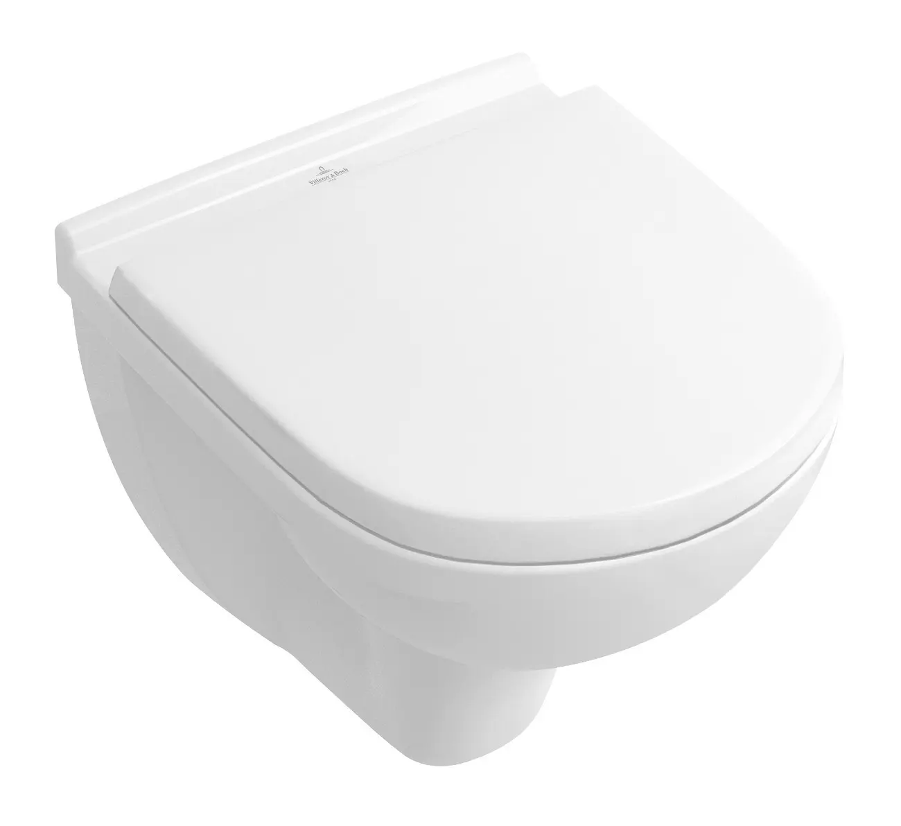 Villeroy & Boch O.novo - pie sienas stiprināms kompaktais WC, ar SoftClosing sēdekli, DirectFlush, CeramicPlus, Alpu balts 5688HRR1