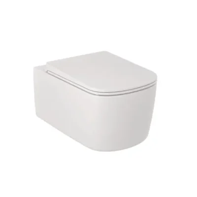 Kludi Resa S - piekaramais WC ar SoftClose sēdekli, Rimless, Spiralflush, matēti balts 27WCSET53