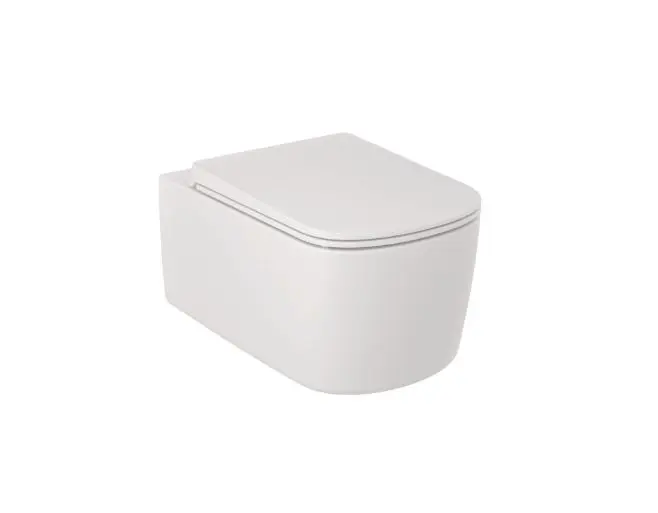Kludi Resa S - piekaramais WC ar SoftClose sēdekli, Rimless, Spiralflush, matēti balts 27WCSET53
