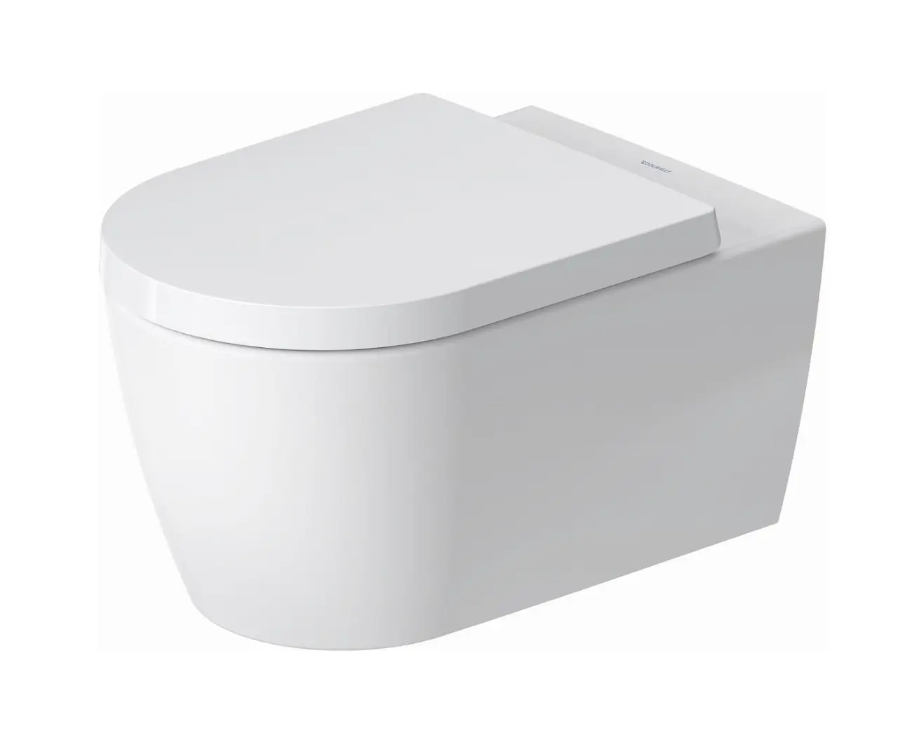 Duravit ME by Starck - pie sienas stiprināms WC HygieneFlush ar WC sēdekli SoftClose, Rimless, HygieneGlaze, balts 45790920A1