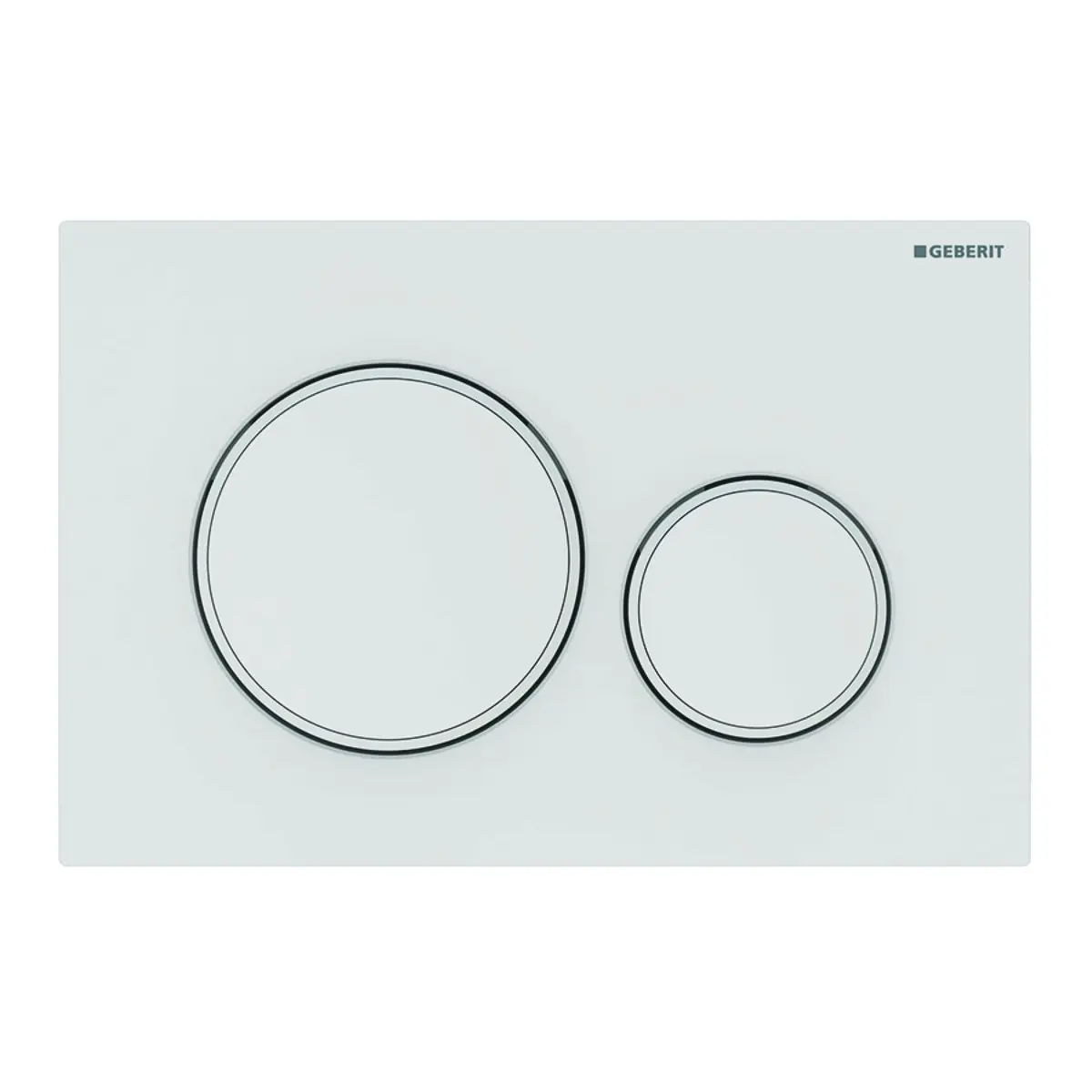 Geberit Sigma20 - vadības plate, 2 daudzumu skalošana, balta/balta matēta 115.882.11.1