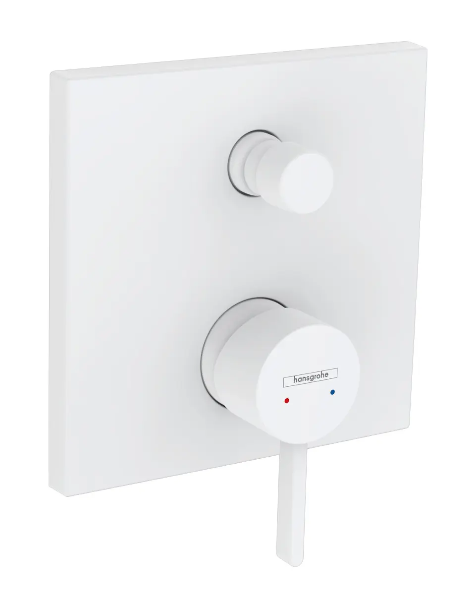 Hansgrohe Finoris - zemapmetuma vannas maisītājs, 2 patērētājiem, balts matēts 76415700