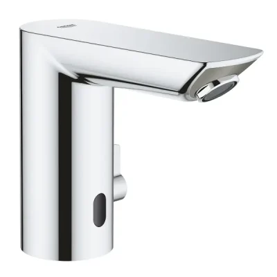 Grohe Bau Cosmopolitan E - infrasarkanā elektronika izlietnes maisītājam ar maisīšanas funkciju un temperatūras ierobežotāju, baterijas pieslēgums 6 V, hromēts 36451000