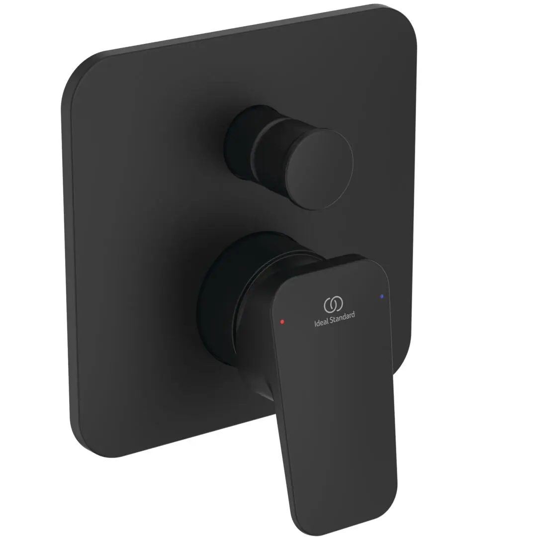 Ideal Standard CeraPlan - zemapmetuma maisītājs 2 patērētājiem, ar korpusu, melns BD259XG