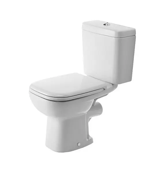 Duravit D-Code - stāvošais WC komplekts, horizontāls izvads, ar HygieneGlaze, Alpu balts 21110920002