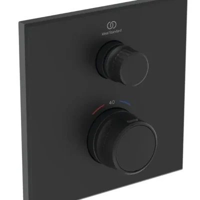 Ideal Standard CeraTherm Navigo - termostata dušas maisītājs zemapmetuma montāžai, zīdaini melns A7301XG