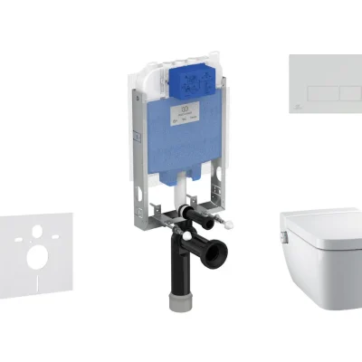 Ideal Standard ProSys - komplekts - priekšsienas elements, dušas WC un WC sēdeklis TECEone, vadības plate Oleas M2, Rimless, SoftClose, hroms matēts ProSys80M SP128
