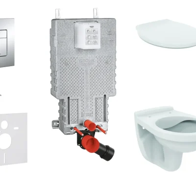 Grohe Uniset - iebūves elementu komplekts, WC Alpha ar sēdekli, vadības plate Skate Cosmopolitan, hroms 38643SET-KR