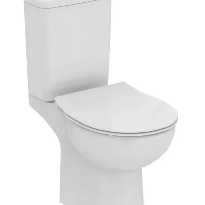 Ideal Standard Eurovit+ - WC komplekts ar SoftClose sēdekli, Vario noteci, ūdens pieslēgumu apakšā, RimLS+, balts W007501