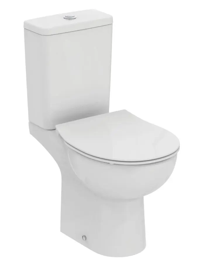 Ideal Standard Eurovit+ - WC komplekts ar SoftClose sēdekli, Vario noteci, ūdens pieslēgumu apakšā, RimLS+, balts W007501