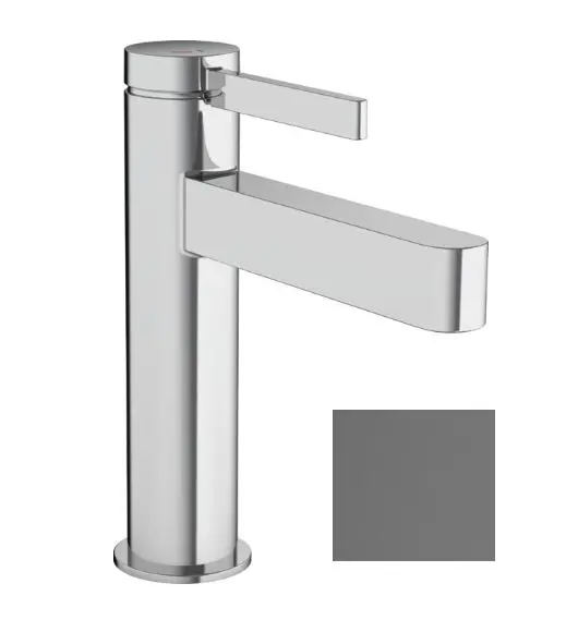 Hansgrohe Finoris - izlietnes maisītājs, ar noteces komplektu, CoolStart, EcoSmart, birstēts melns hroms 76025340