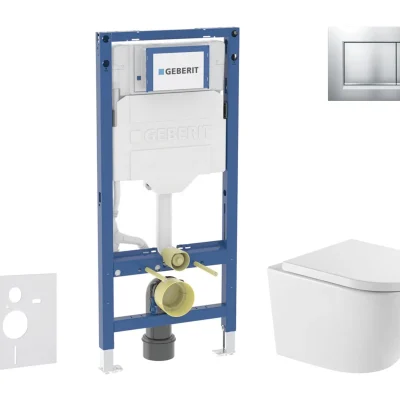 Geberit Duofix - komplekts ar priekšsienas elementu, WC Oudee un SoftClose sēdekli, Sigma20 vadības plati, lakots hroms matēts/hroms SANI11CA2112