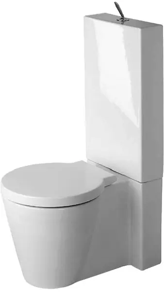 Duravit Starck 1 - stāvošs WC, 42cm x39cm x64 cm, balts - pods, ar WonderGliss 02330900641