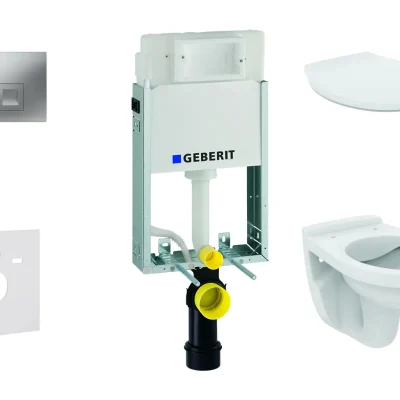 Geberit Kombifix - uzstādīšanas elements piekaramajam WC Alpha ar WC sēdekli, ar vadības plati Delta35, matēts hroms 110.100.00.1 NR6