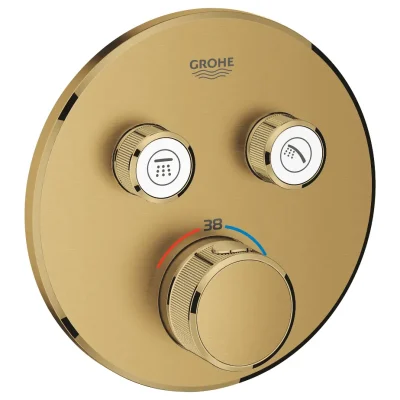 Grohe Grohtherm SmartControl - termostata dušas maisītājs, zemapmetuma montāža, ar 2 noslēgvārstiem, matēts Cool Sunrise 29119GN0