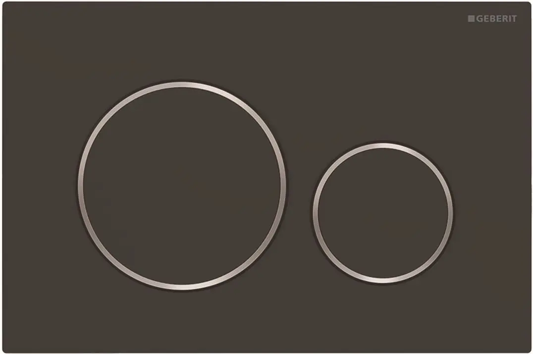 Geberit Sigma20 - vadības plate SIGMA20, melns matēts / hroms 115.882.14.1