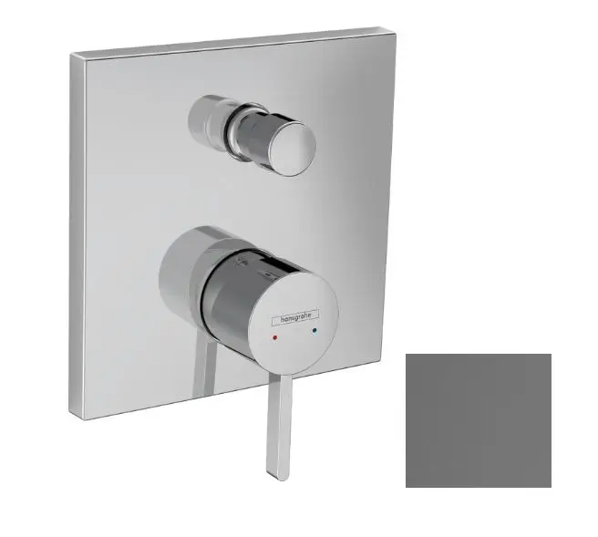 Hansgrohe Finoris - zemapmetuma maisītājs, 2 patērētājiem, hroms birstēts melns 76416340