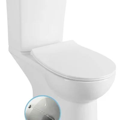 Sapho Sanitārkeramika - WC kombi Kairo, ar bidē dušu, aizmugurējs izvads, balts PC106