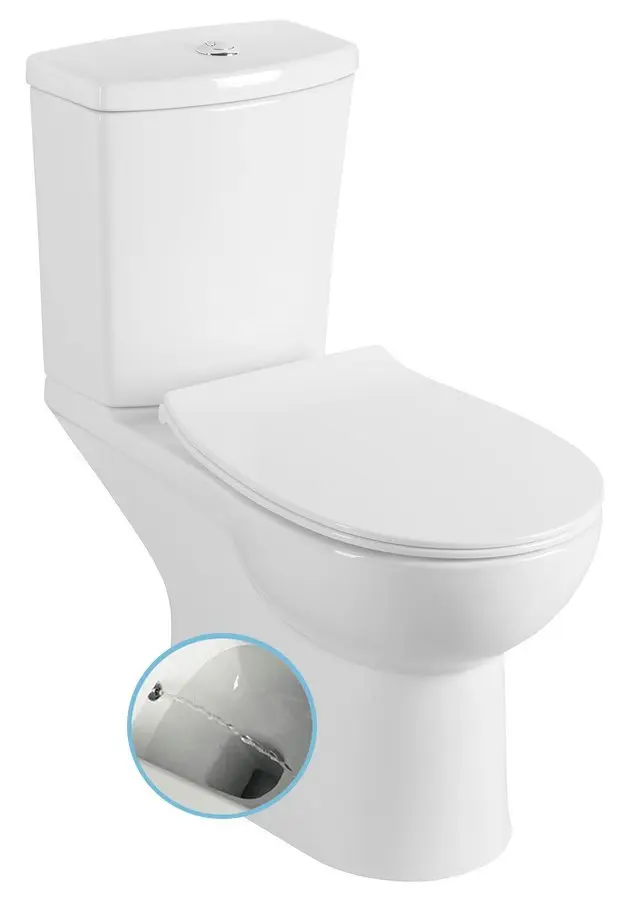 Sapho Sanitārkeramika - WC kombi Kairo, ar bidē dušu, aizmugurējs izvads, balts PC106