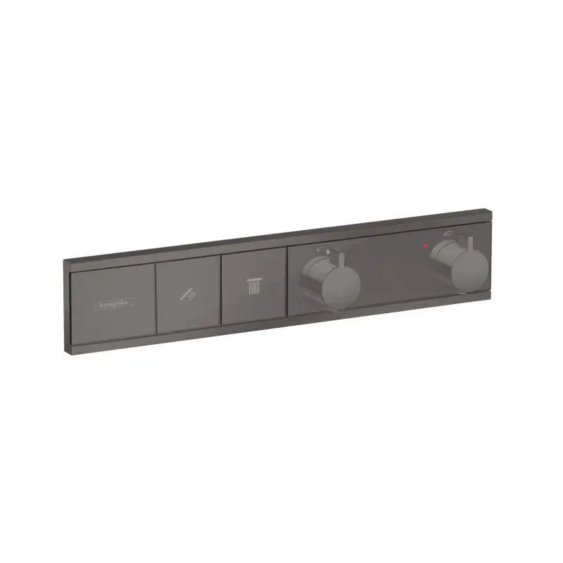 Hansgrohe RainSelect - zemapmetuma maisītājs 2 patērētājiem, melns birstēts hroms 15380340